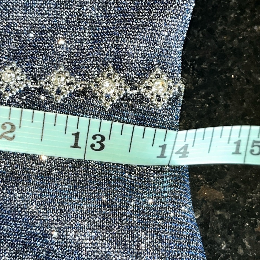 Speechless kids blue glitter dress with rhinestones waist - Picture 12 of 15